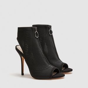 Zara fabric high heel sandals